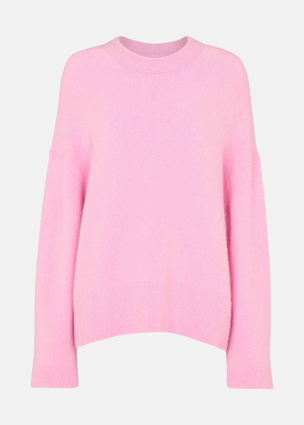 Textured Boyfriend Crew Neck