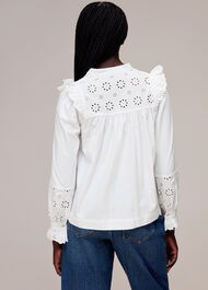 Broderie Frill Sleeve Top