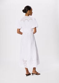 Cotton Broderie V Neck Dress
