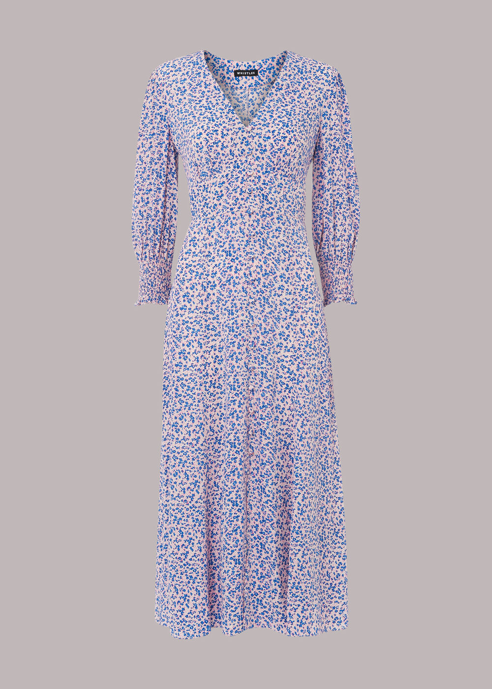 Floral Garden Print Midi Dress