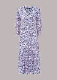 Floral Garden Print Midi Dress