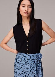 Giraffe Print Wrap Skirt