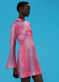 Tangle Stripe Silk Mix Dress