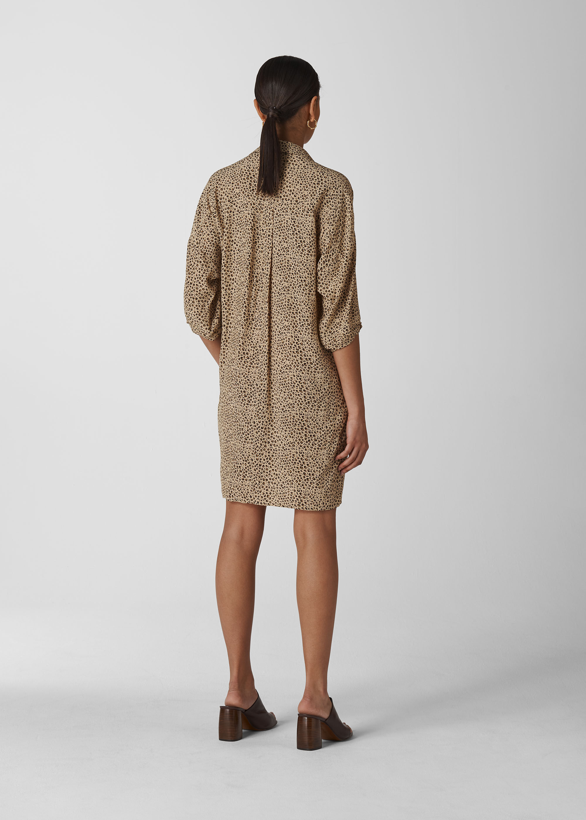 Animal print shirt dress whistles shop