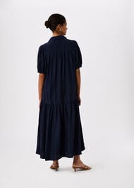 Textured Drop Waist Midi Dress