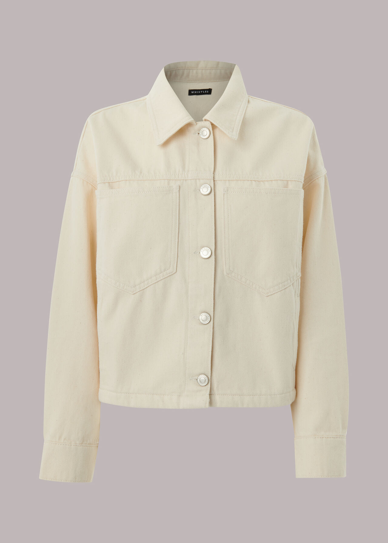 Beige Ella Denim Jacket WHISTLES Whistles
