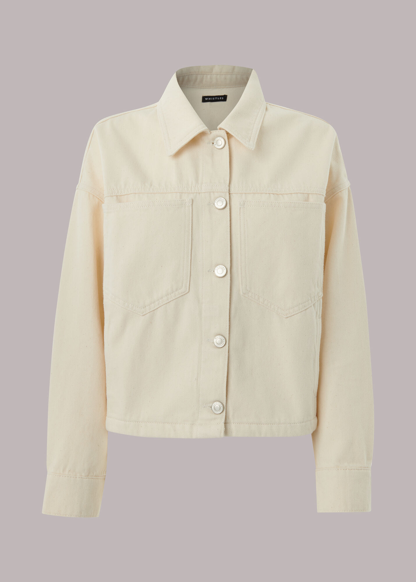 Beige Ella Denim Jacket WHISTLES Whistles