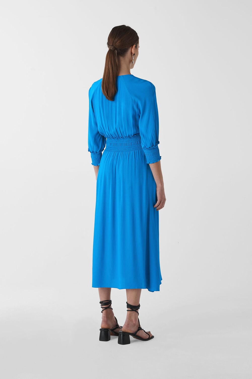Daryl Smocked Waist Dress Blue