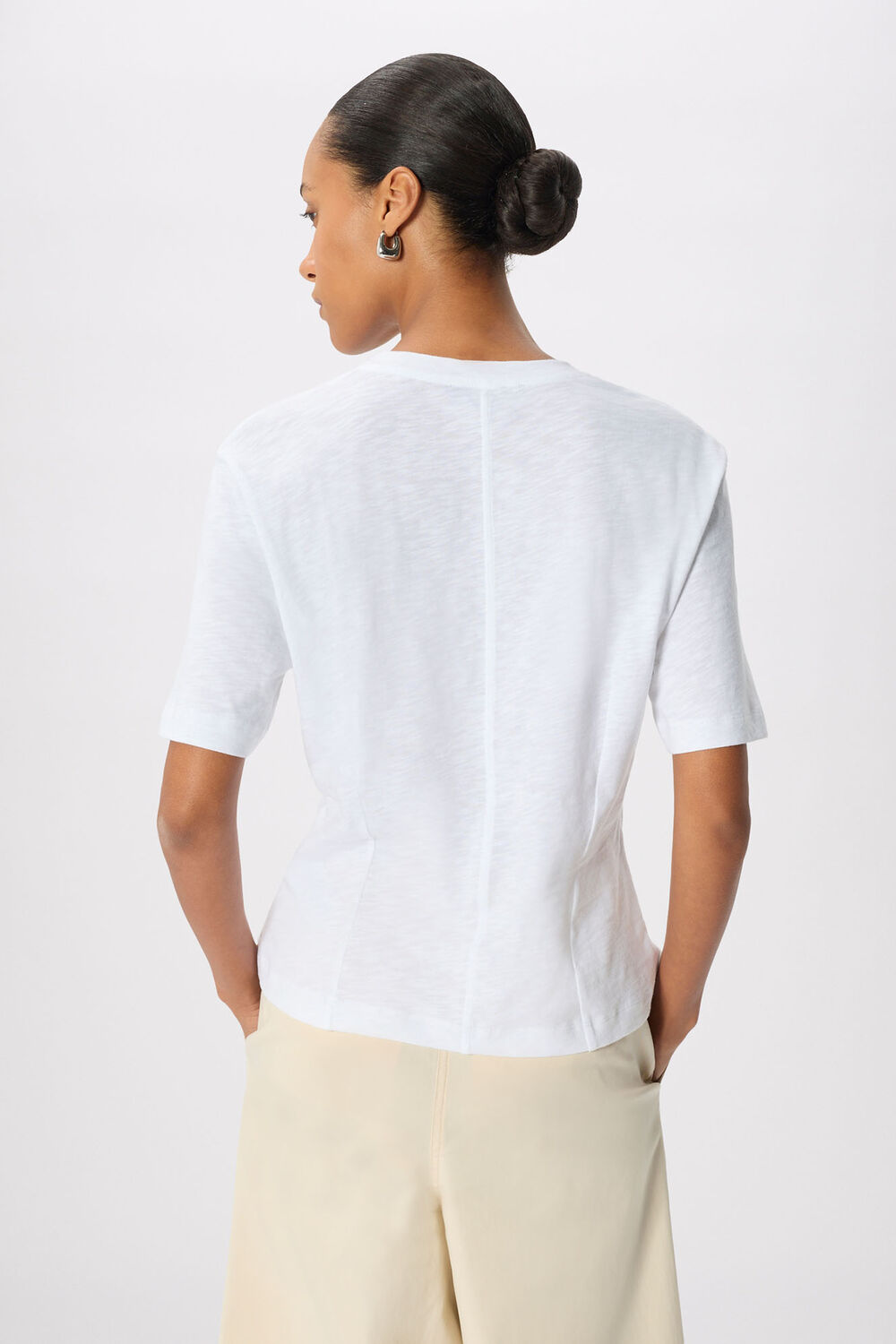 White Seam Front Detail Tee