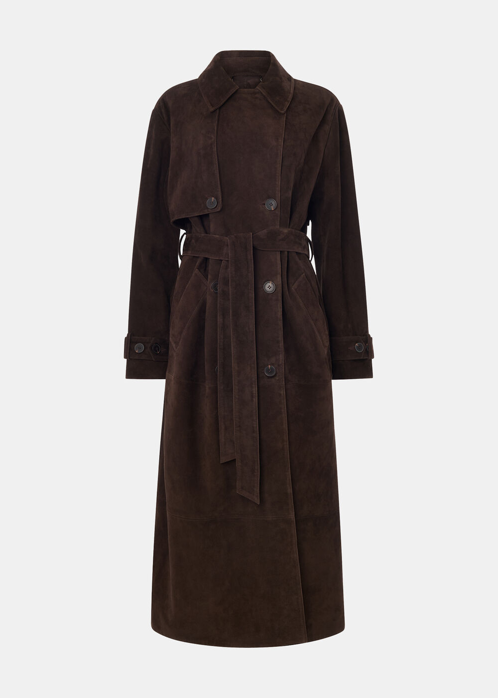 Suede Trench Coat