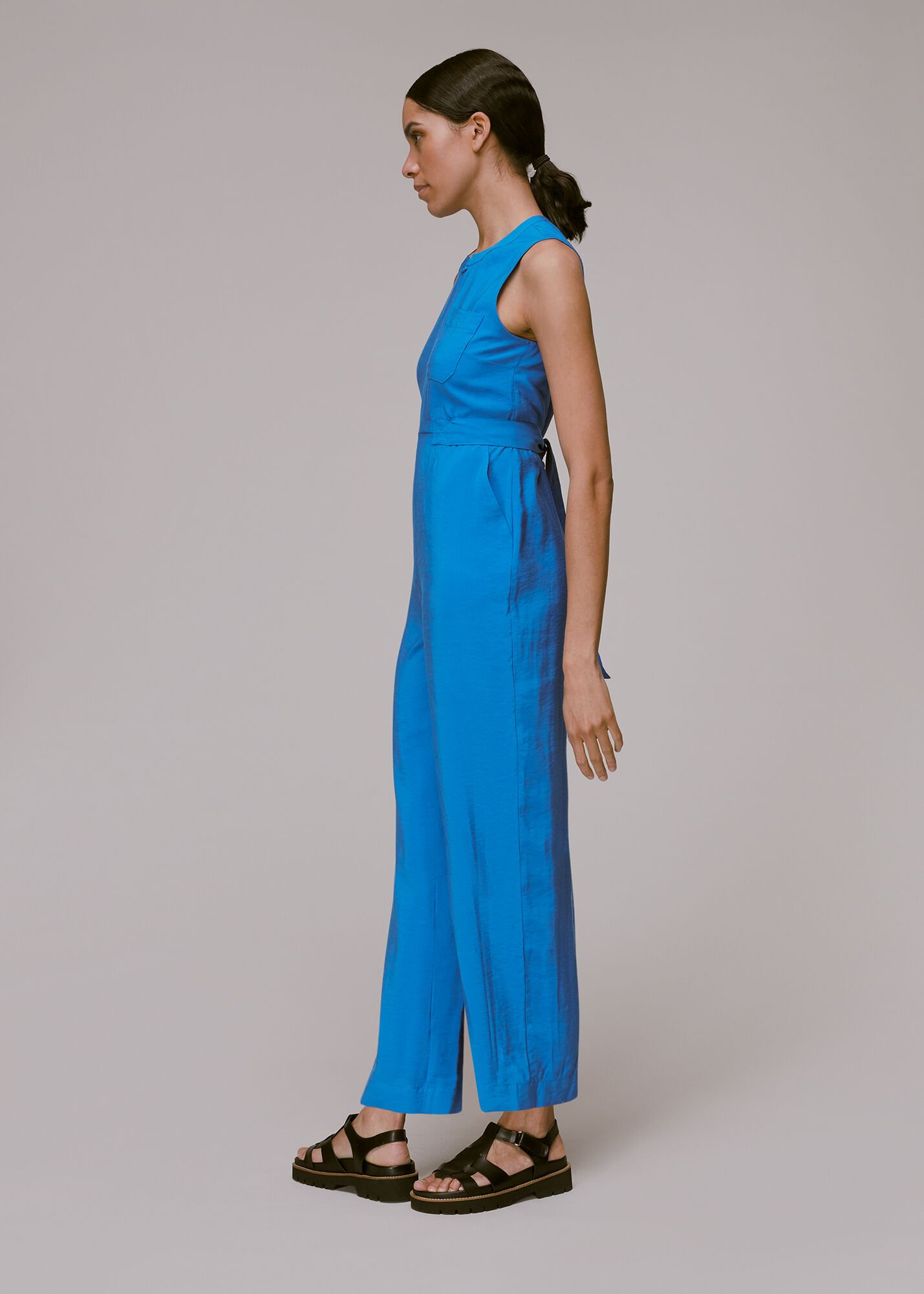 Whistles blue jumpsuit clearance