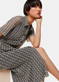 Link Check Mesh Shirt Dress