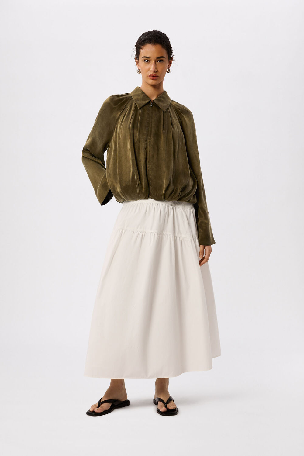 Drapey Bubble Hem Jacket