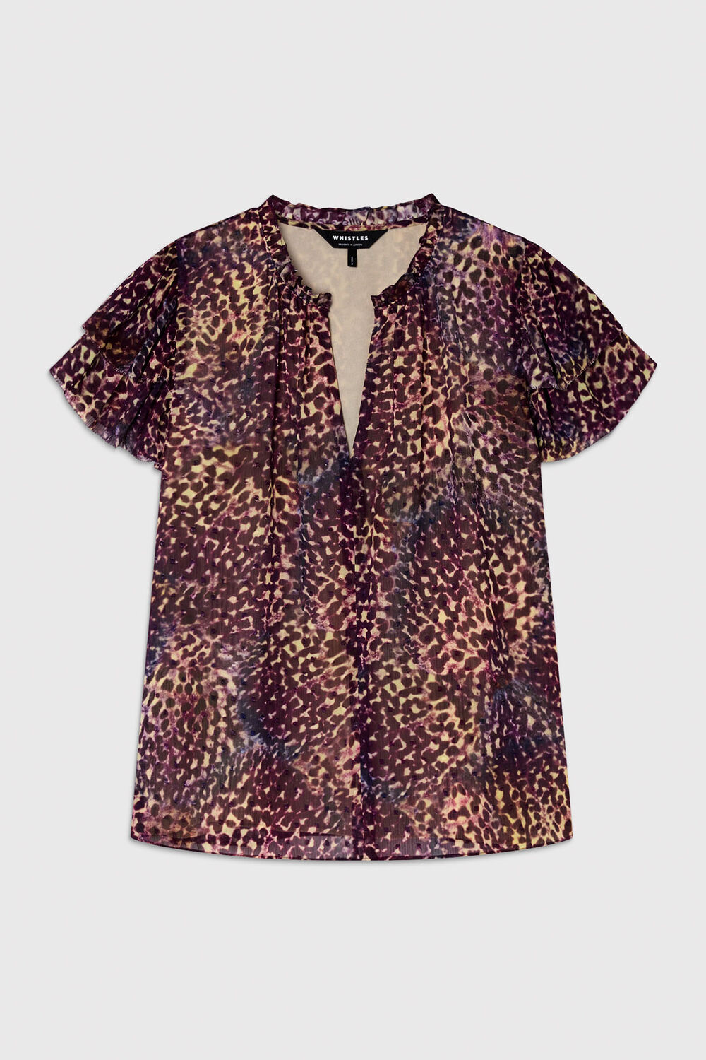Orchid Print Dobby Top