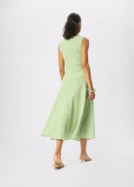 Check V Neck Asymmetric Dress