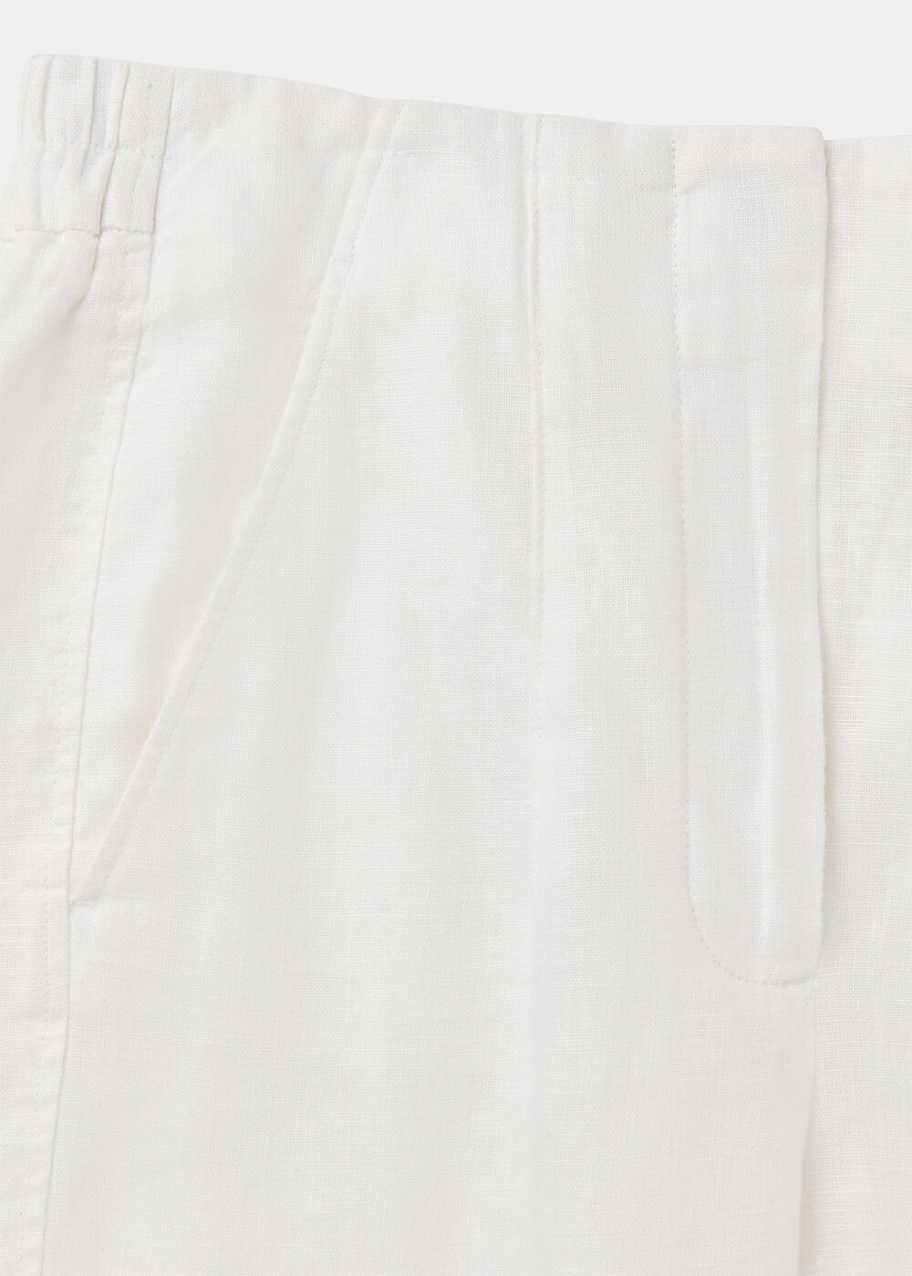 Linen Barrel Leg Trouser