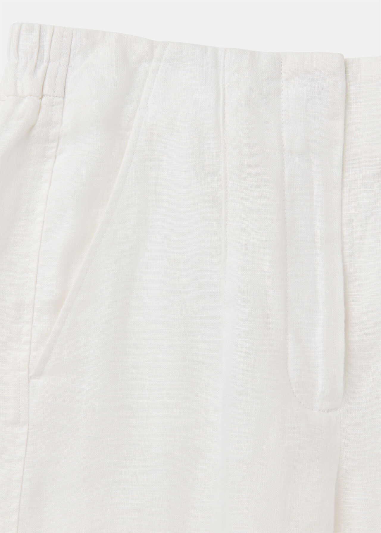 Linen Barrel Leg Trouser