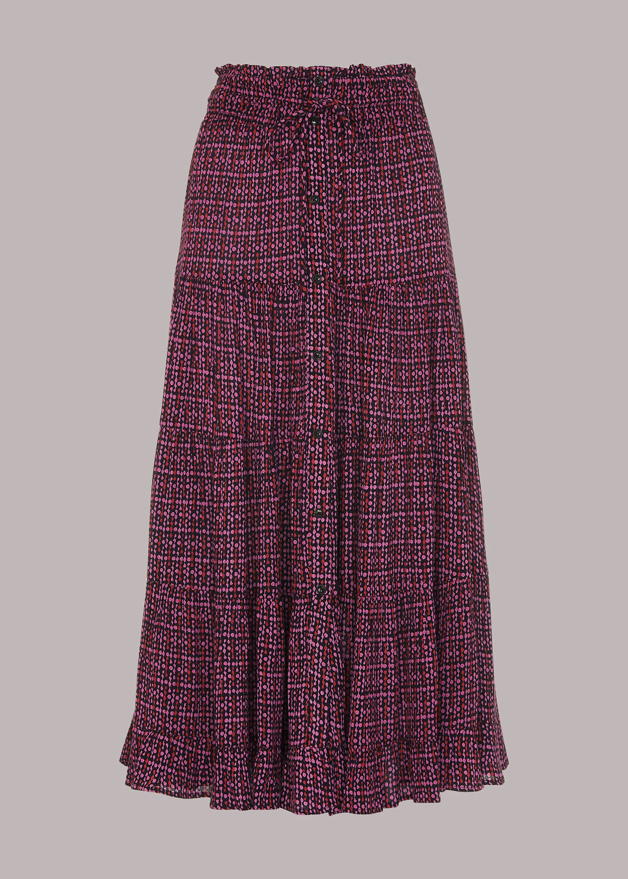 Twist Dot Print Skirt