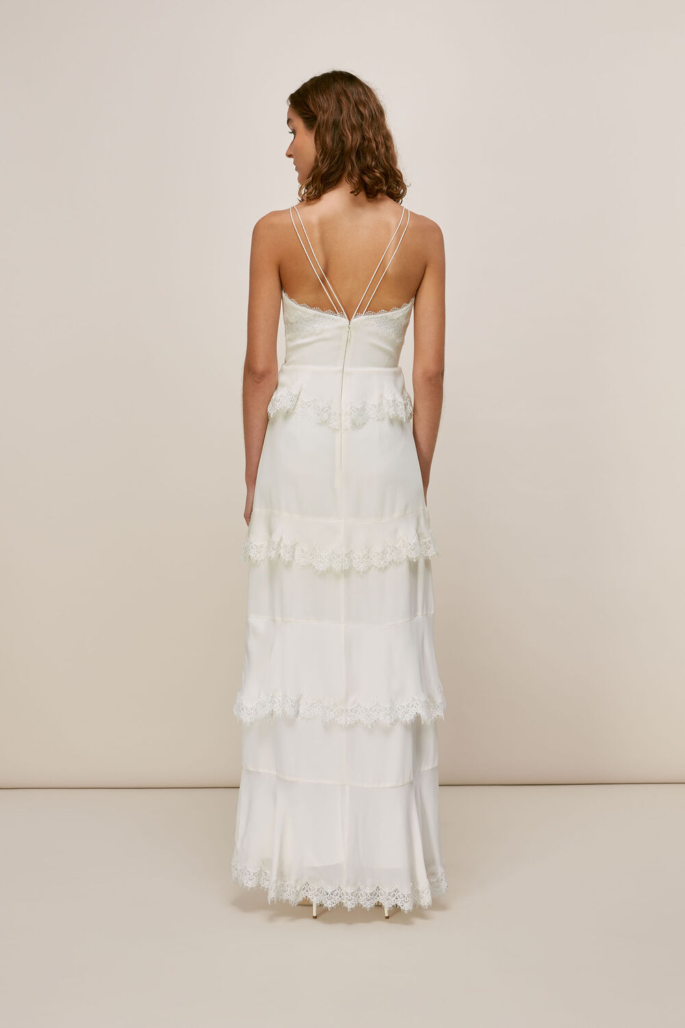 Isla Tiered Wedding Dress Ivory