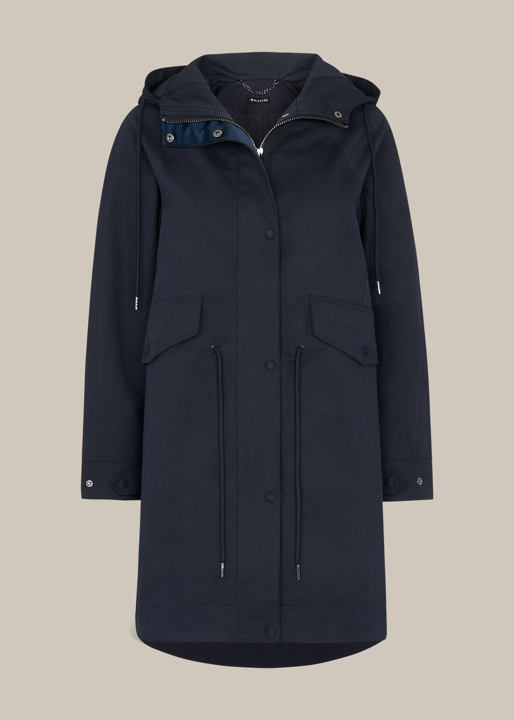 Whistles megan cheap parka navy