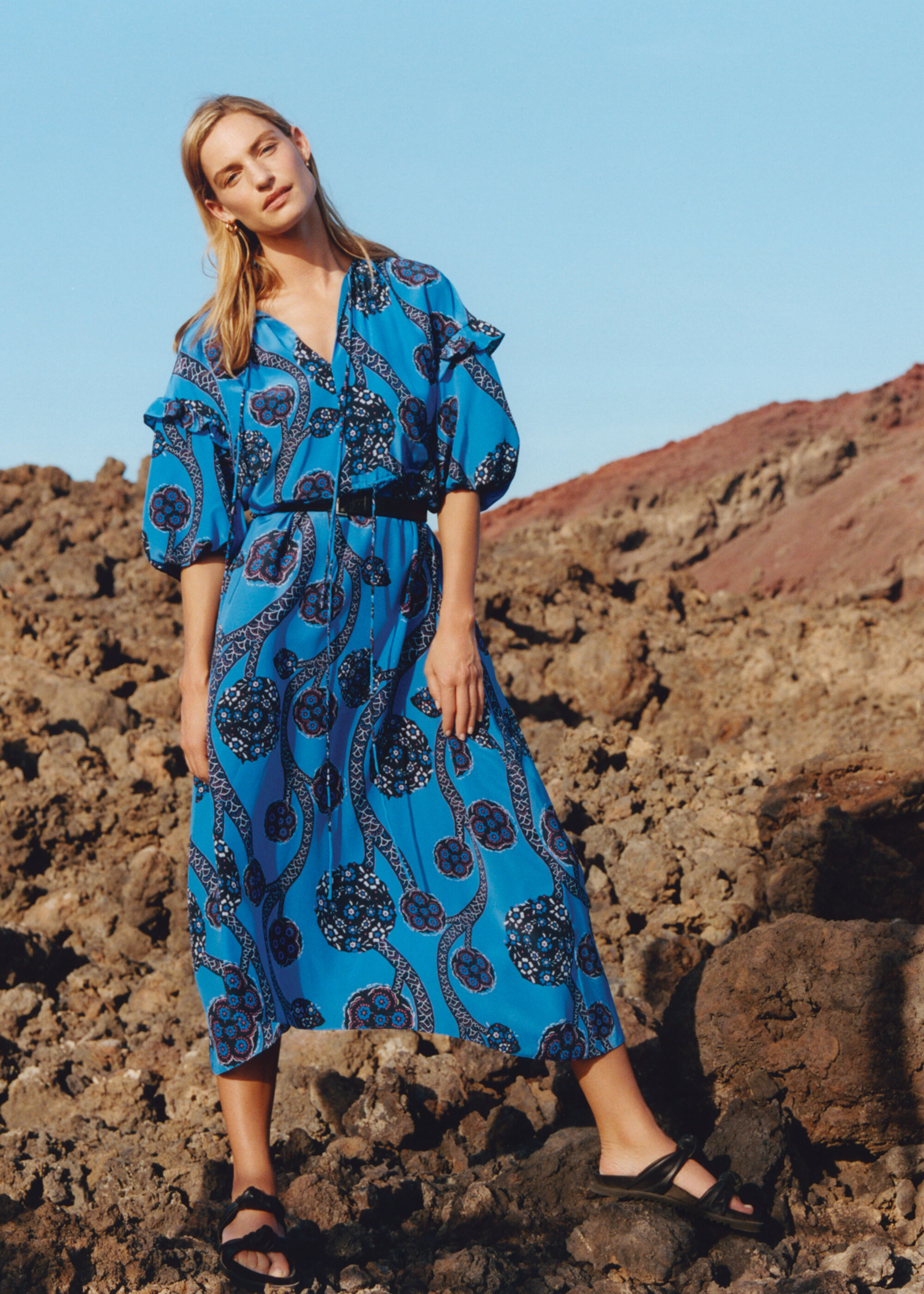 Whistles blue silk dress new arrivals