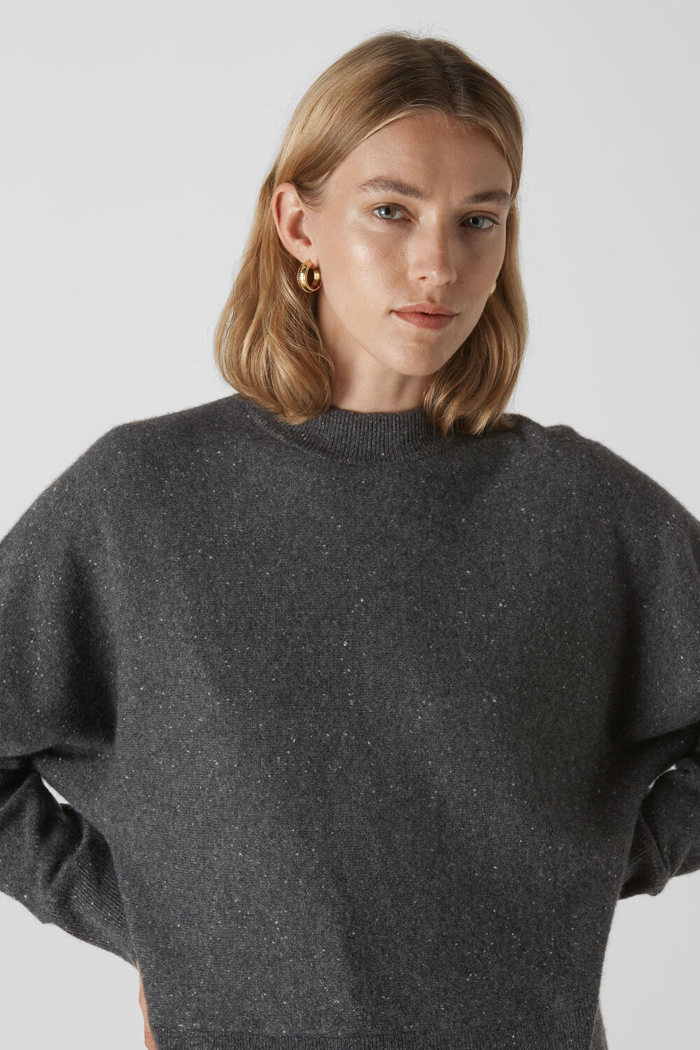 Dolman Cashmere Sweater Grey/Multi