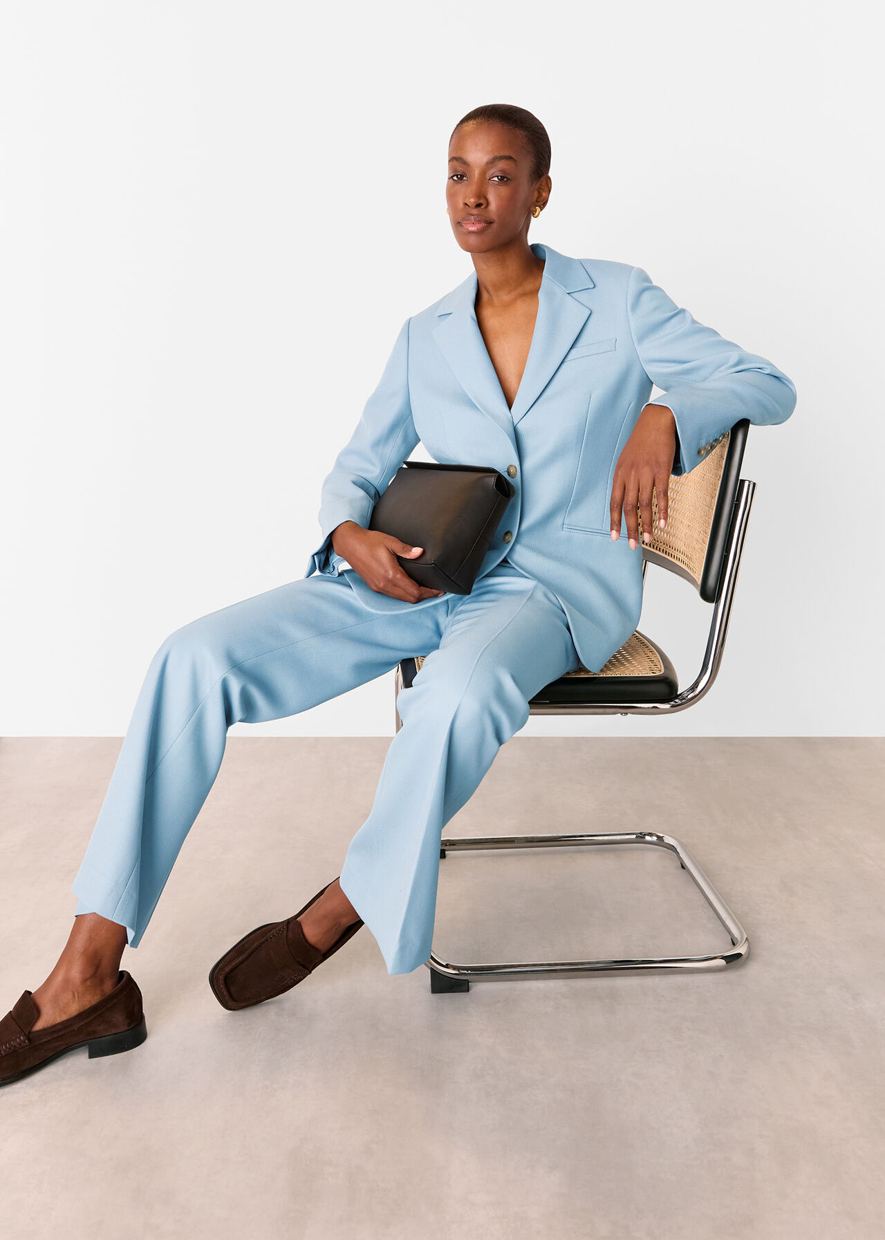 Wool Blend Tailored Blazer