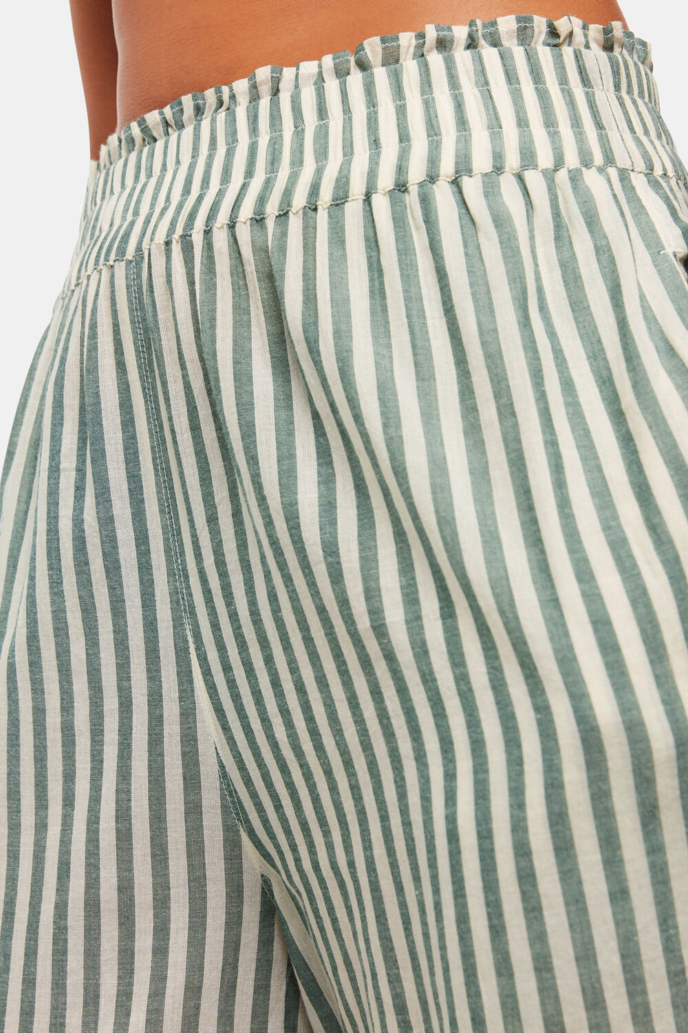 Green Stripe Beach Trouser