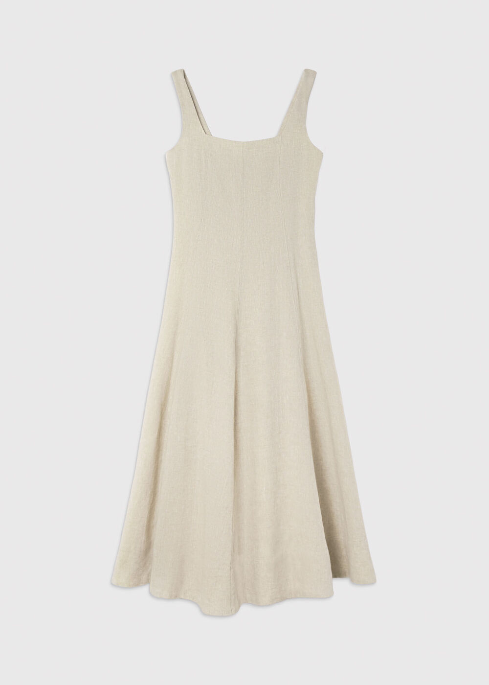 Oatmeal Fit And Flare Linen Dress | WHISTLES | Whistles US |