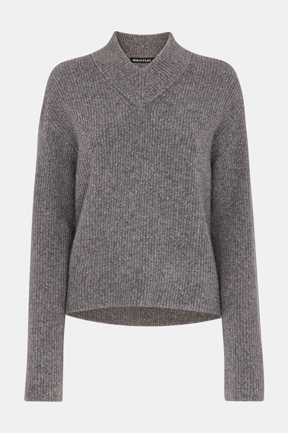 V Neck Wool Mix Knit