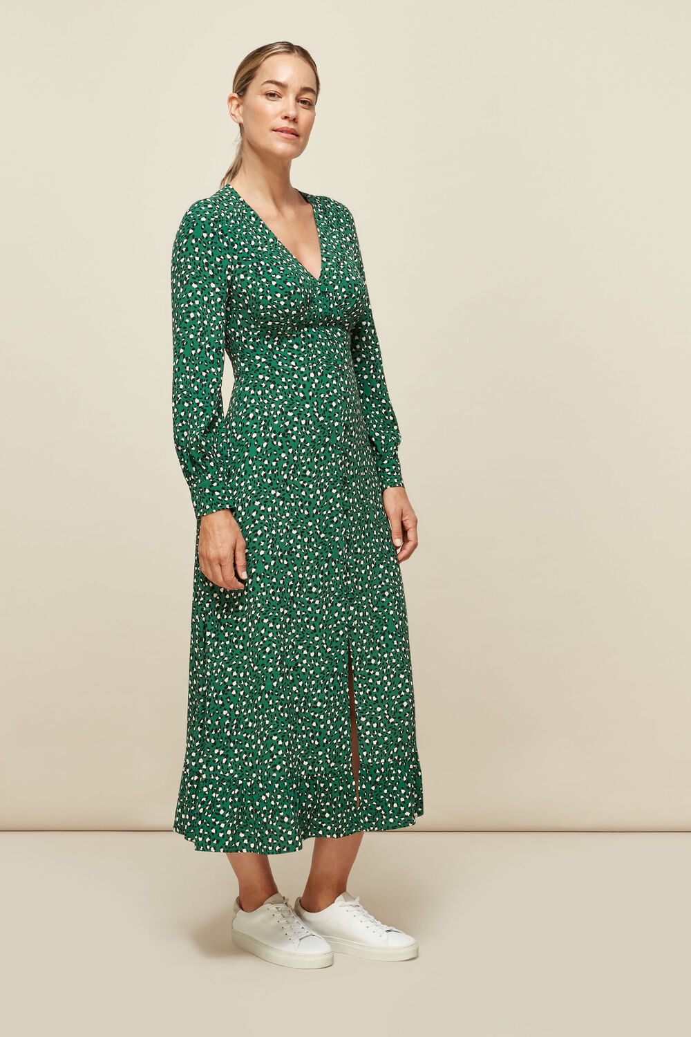 Wild Leopard Print Midi Dress