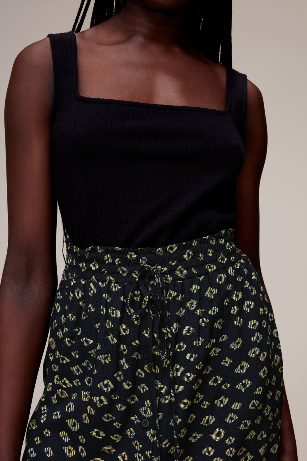 Abstract Gem Print Skirt