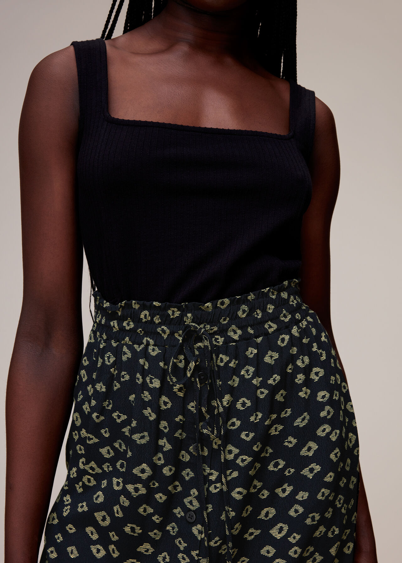 Abstract Gem Print Skirt
