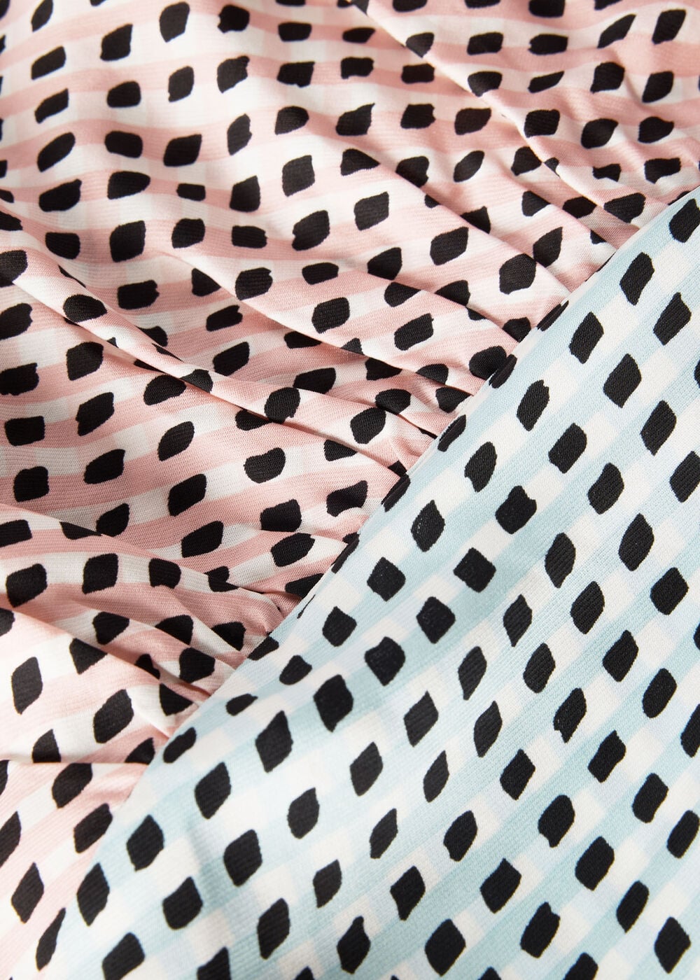 Petite Graphic Check Cowl Neck Dress
