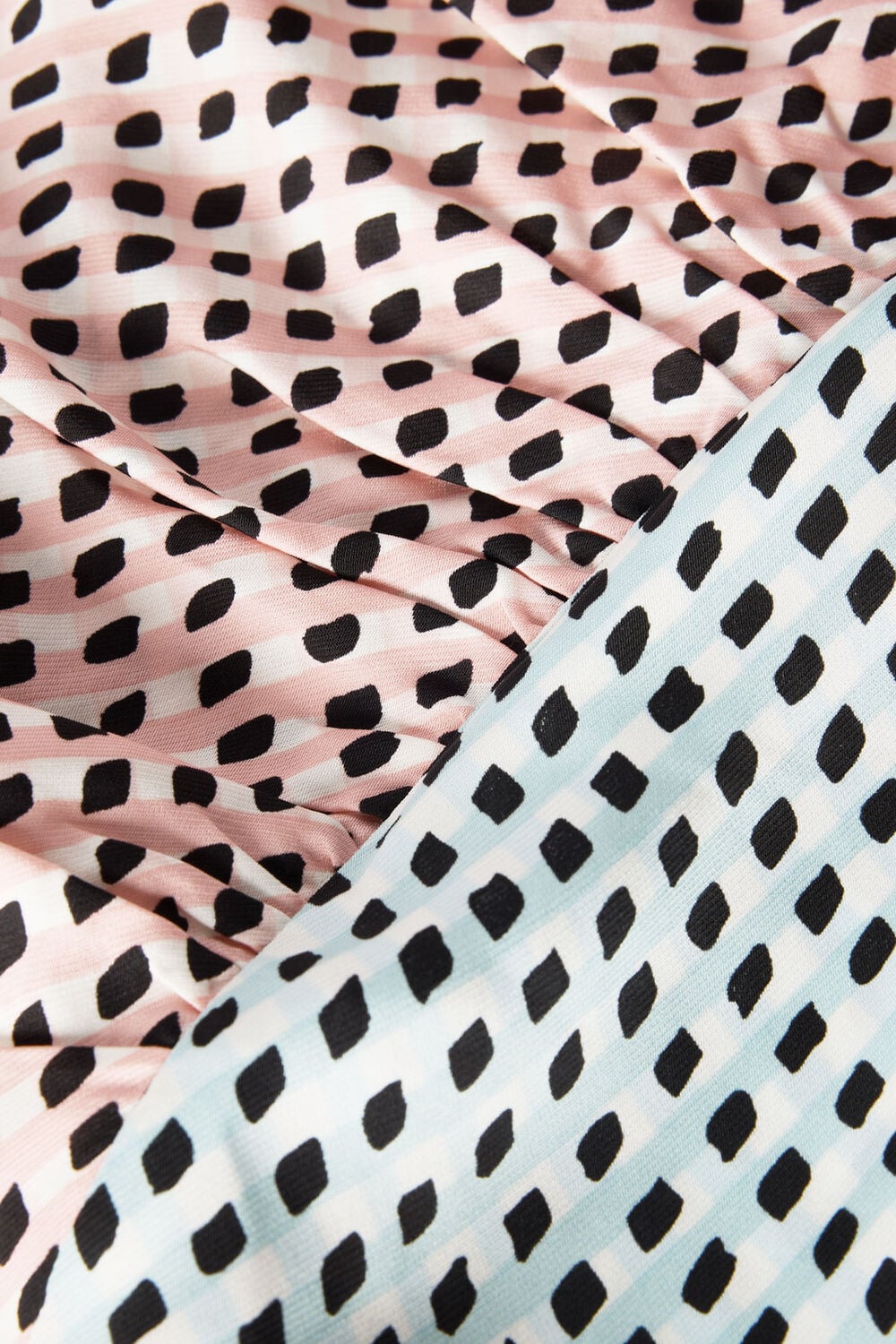 Petite Graphic Check Cowl Neck Dress