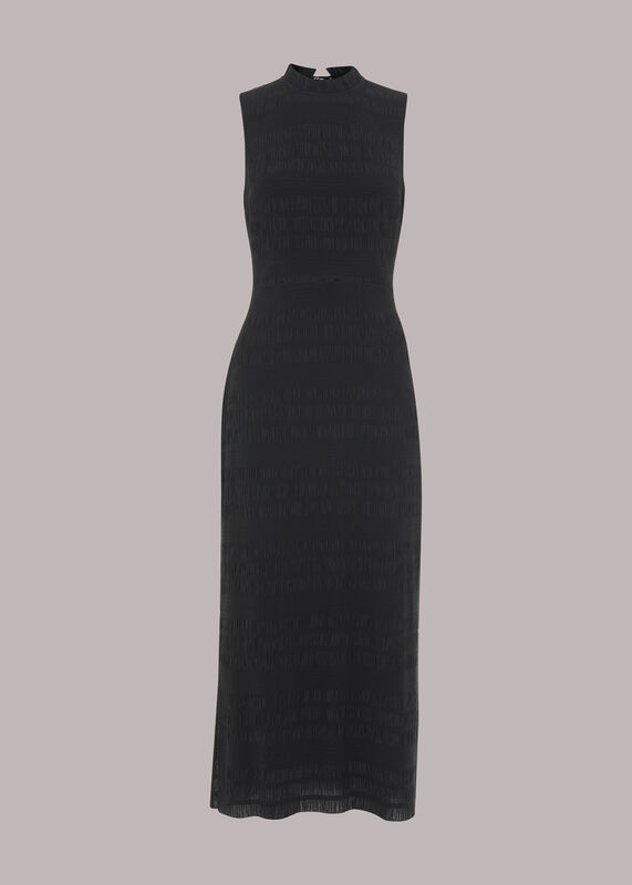Maya Plisse Midi Dress