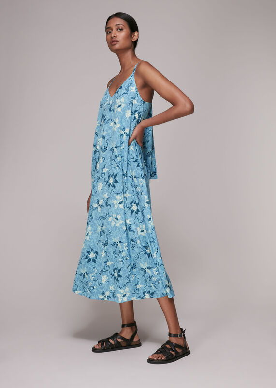Blue Cecilia Batik Garland Dress