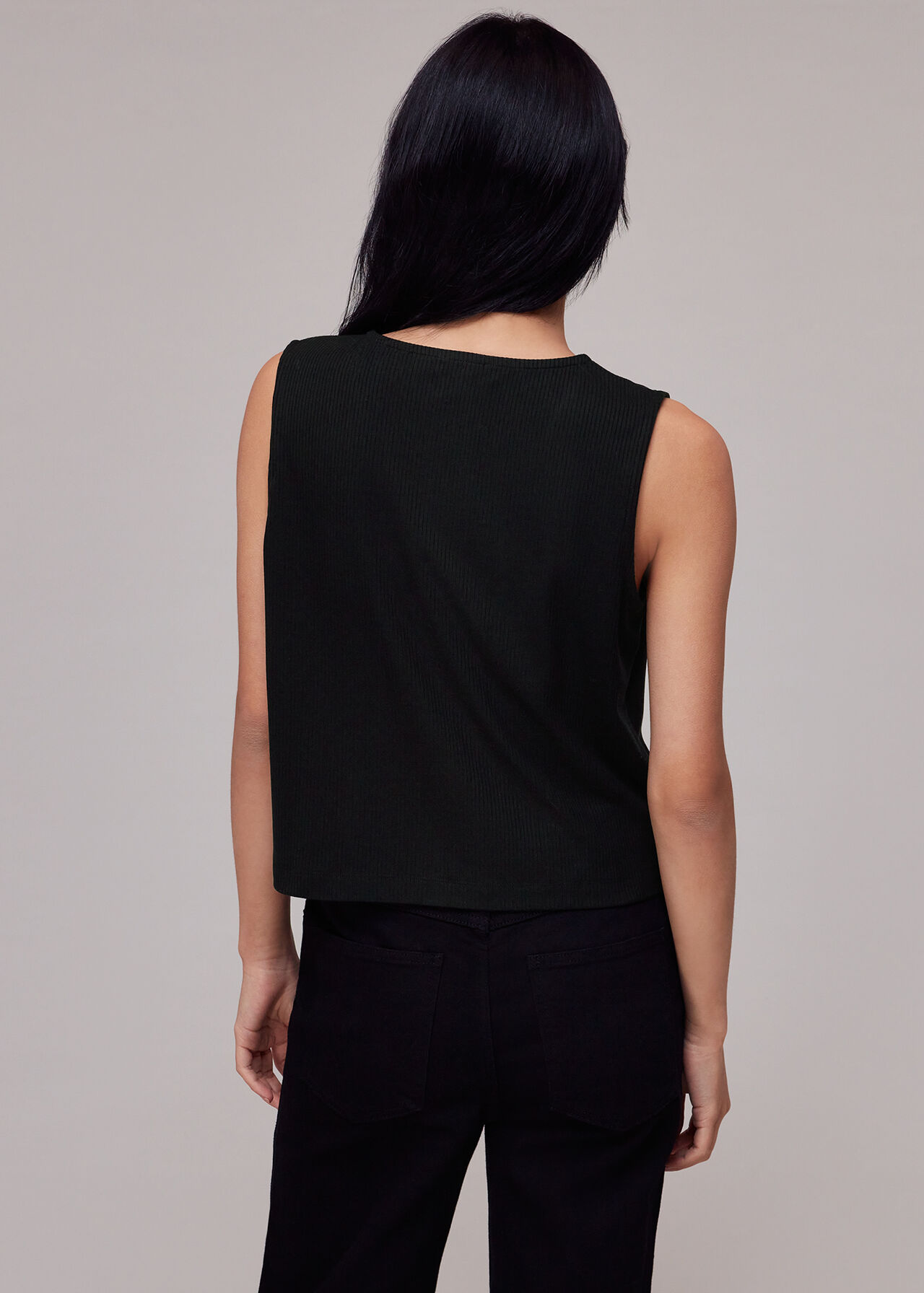 Button Front Rib Tank