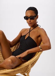 Textured Gingham Swimsuit