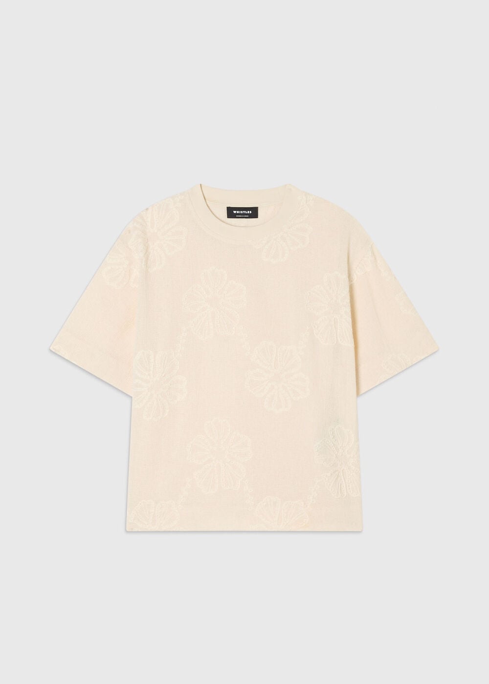 Textured Floral Jersey Top