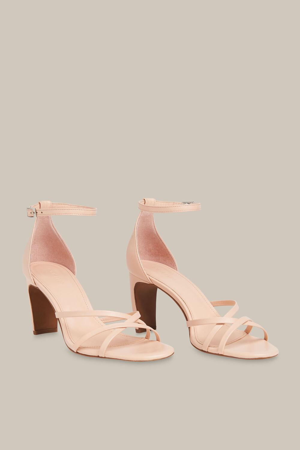 Pale Pink Hallie Strappy High Sandal