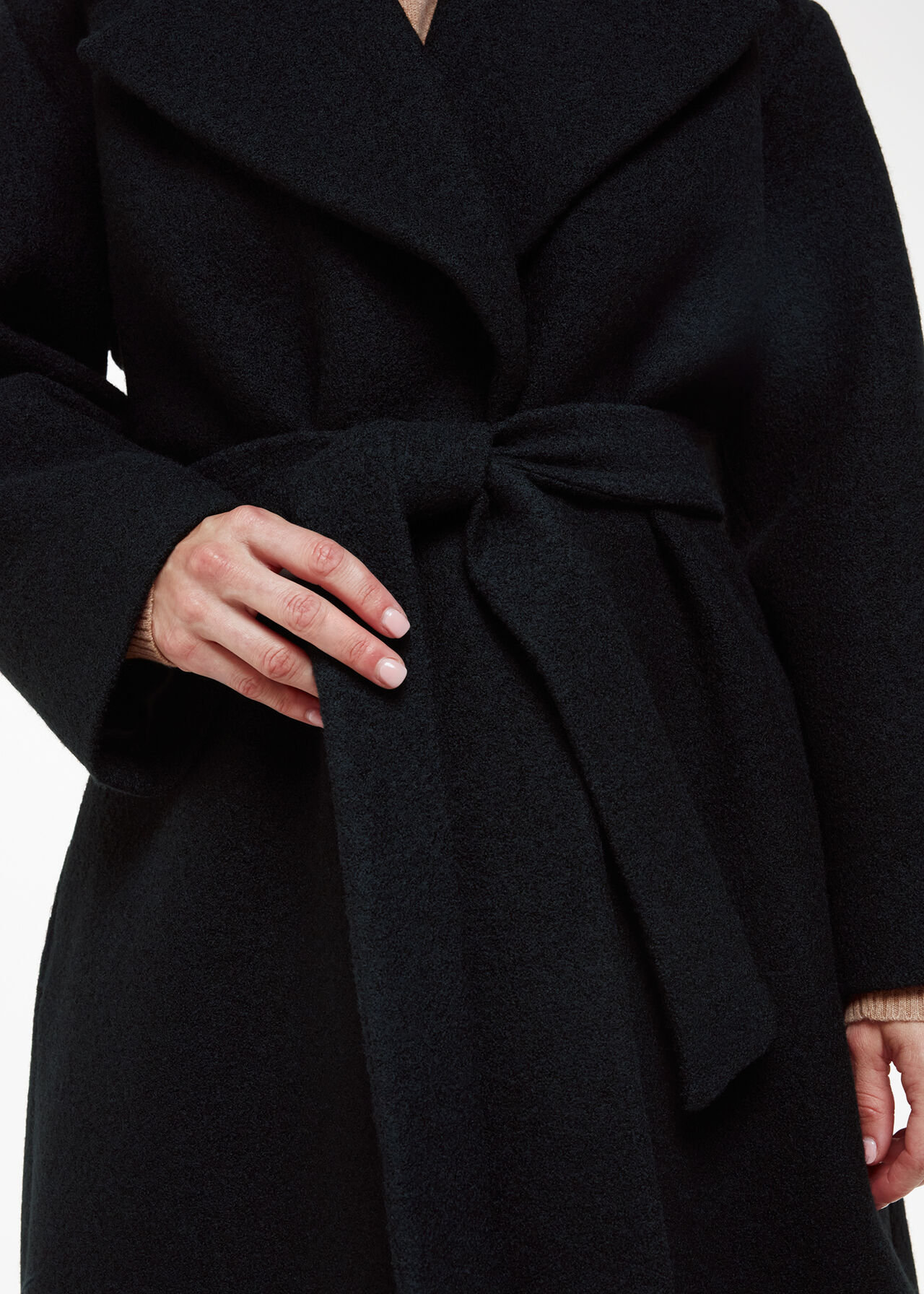 Petite Lorna Wrap Wool Coat