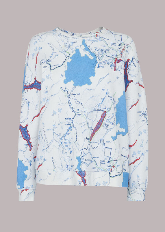 Map Print Sweatshirt