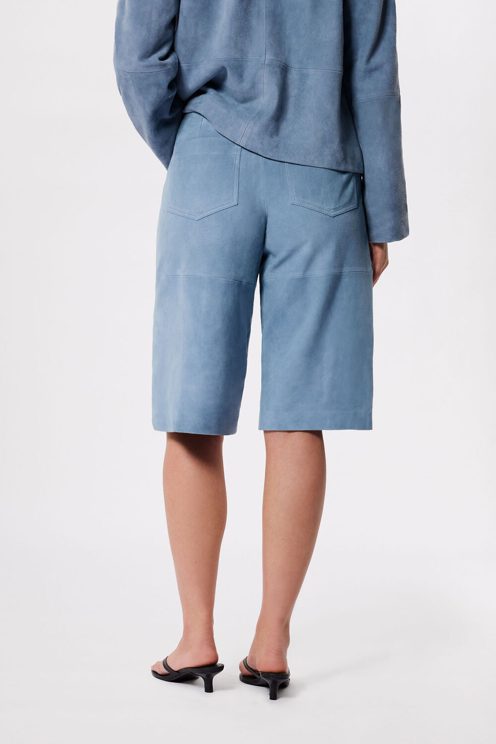 Blue Suede Longline Short