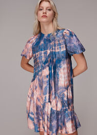 Mirrored Tie Dye Trapeze Dress