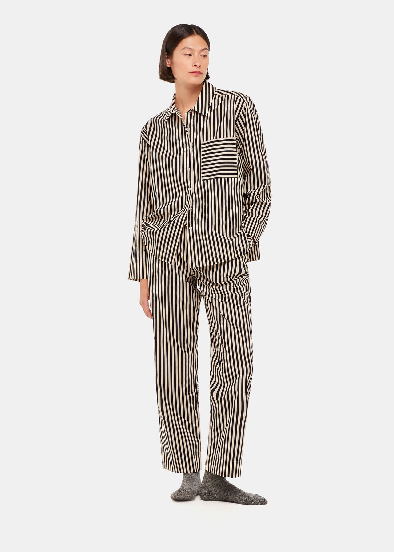 Cotton Stripe Pyjama Shirt