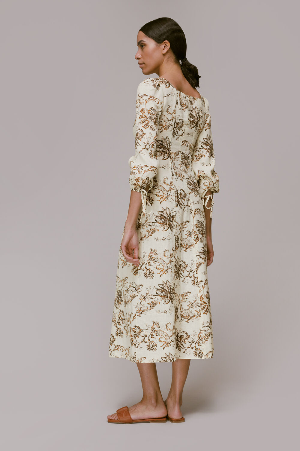 Halle Rococo Linen Blend Dress