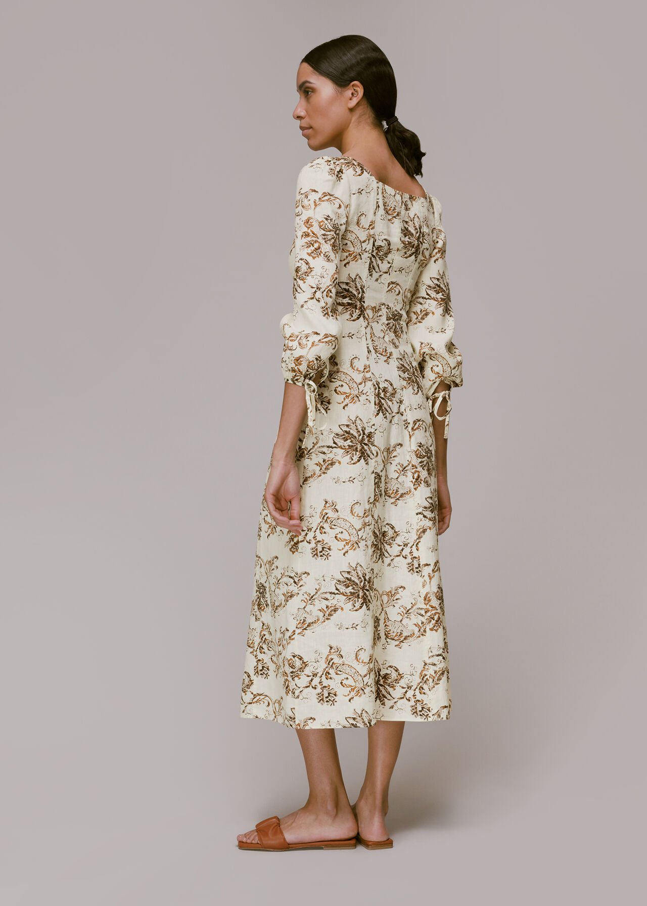 Halle Rococo Linen Blend Dress