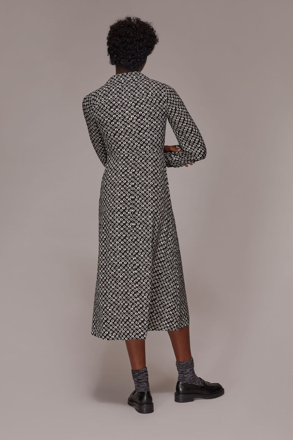Landmark Print Midi Dress