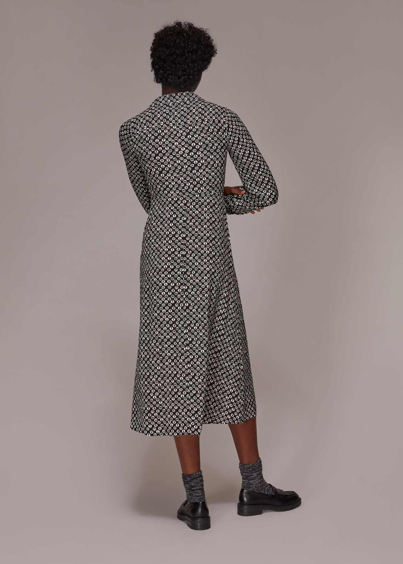 Landmark Print Midi Dress